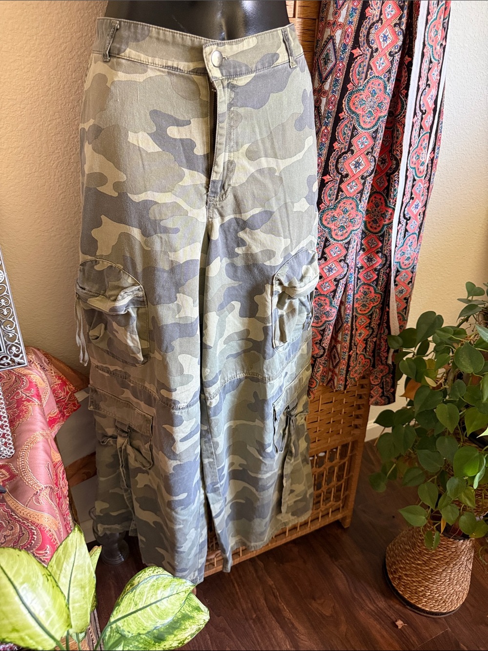 wild fable Camo Utility Pants - Olive & Khaki